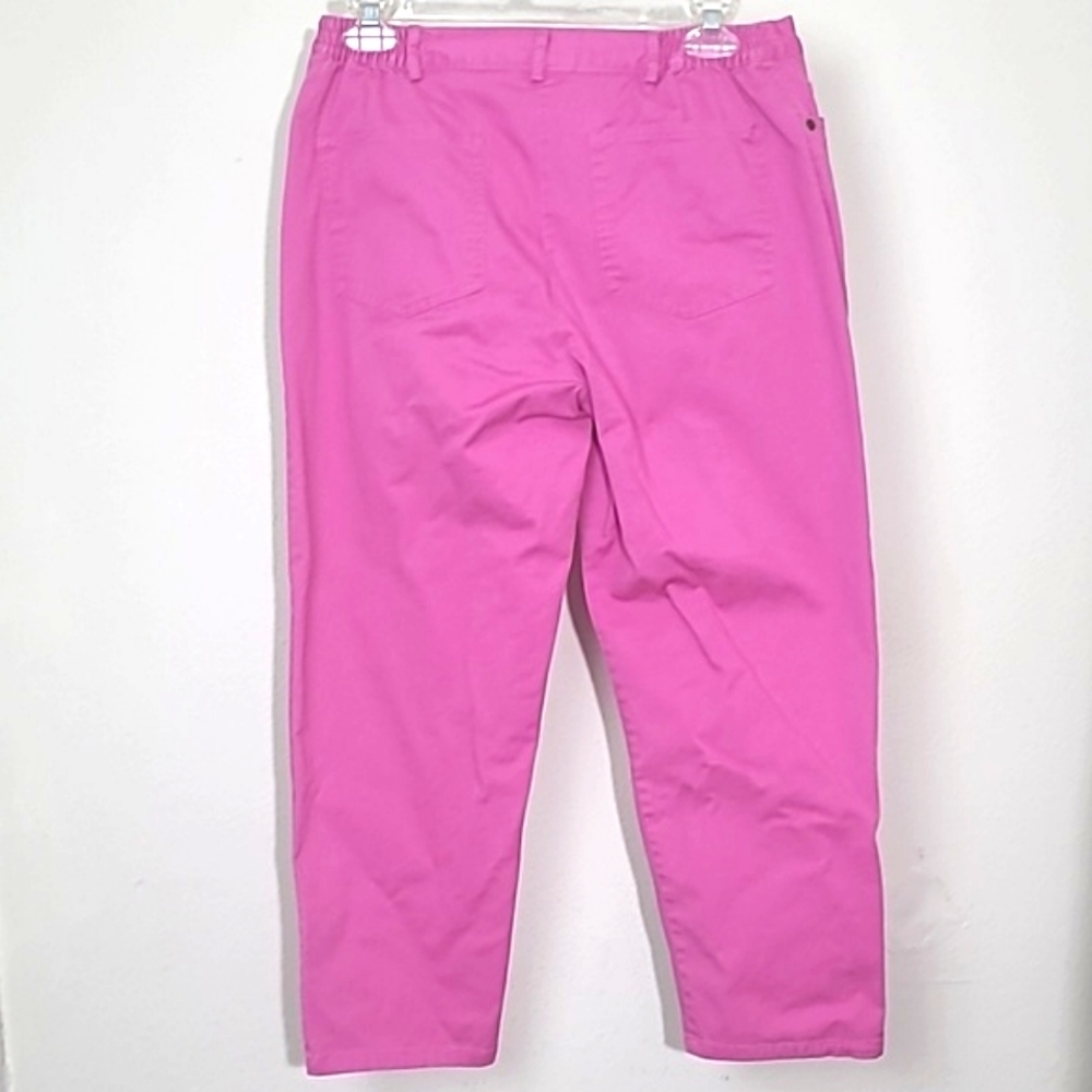 Bright Pink Button Embellished Capris Ruby Rd. St… - image 4